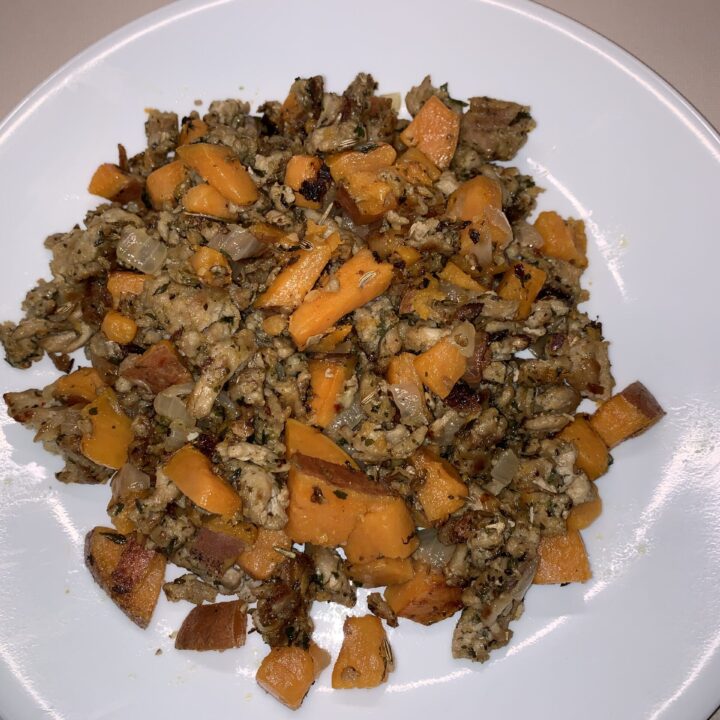 Ground Turkey & Sweet Potato Skillet